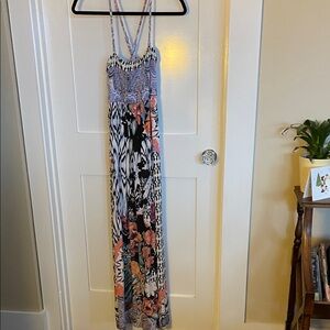 Soma Floral Maxi Dress with Strappy Back
